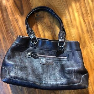 Coach Penelope Pebbled leather tote rich brown